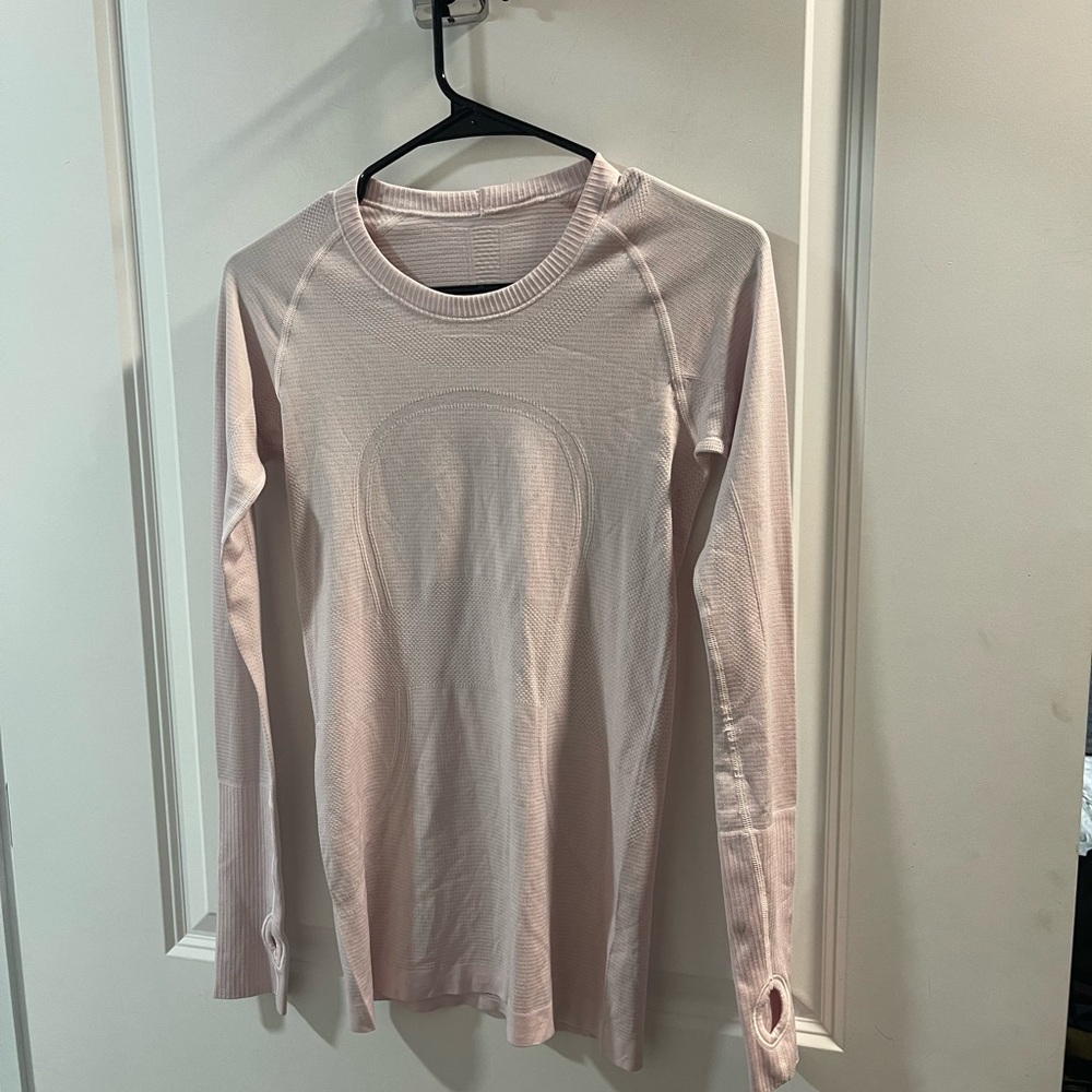 Lululemon Swiftly Women's Pink Long Sleeve Top Size 6 Very Good Condition
